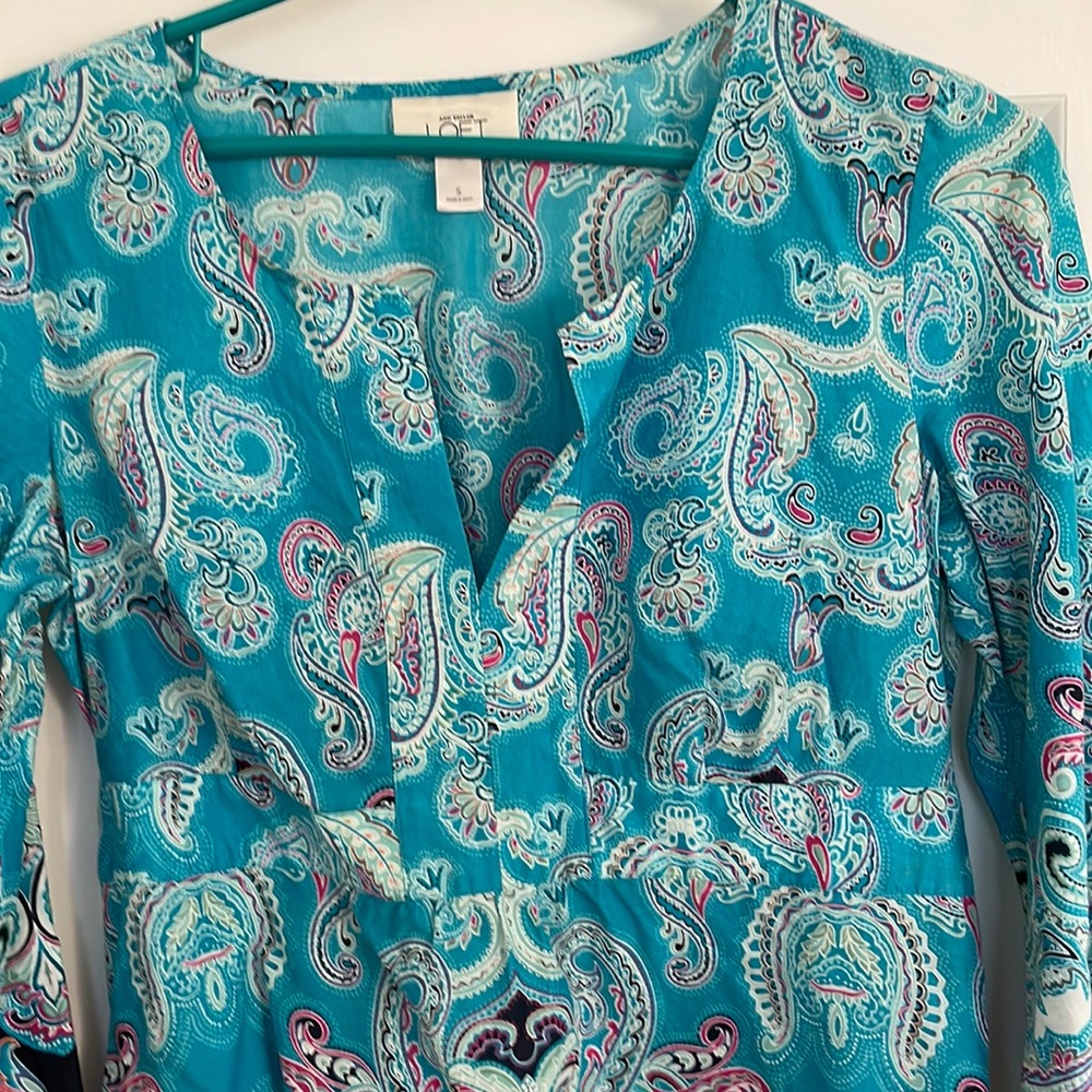 Ann Taylor Loft Paisley Top Size Small - image 1